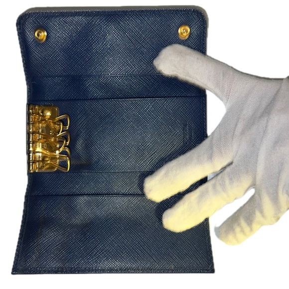 Prada saffiano key holder vitello move portachiavi ganci - Picture 4 of 11